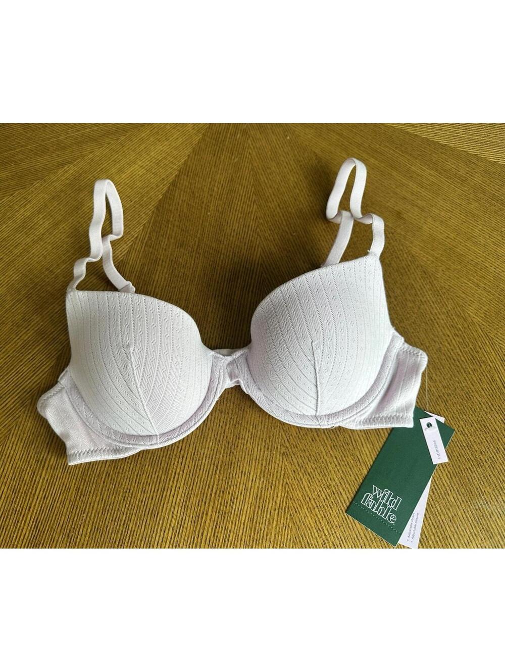 NEW Wild Fable Women's Lightly Lined Pointelle Bra Lilac Purple Size 32A